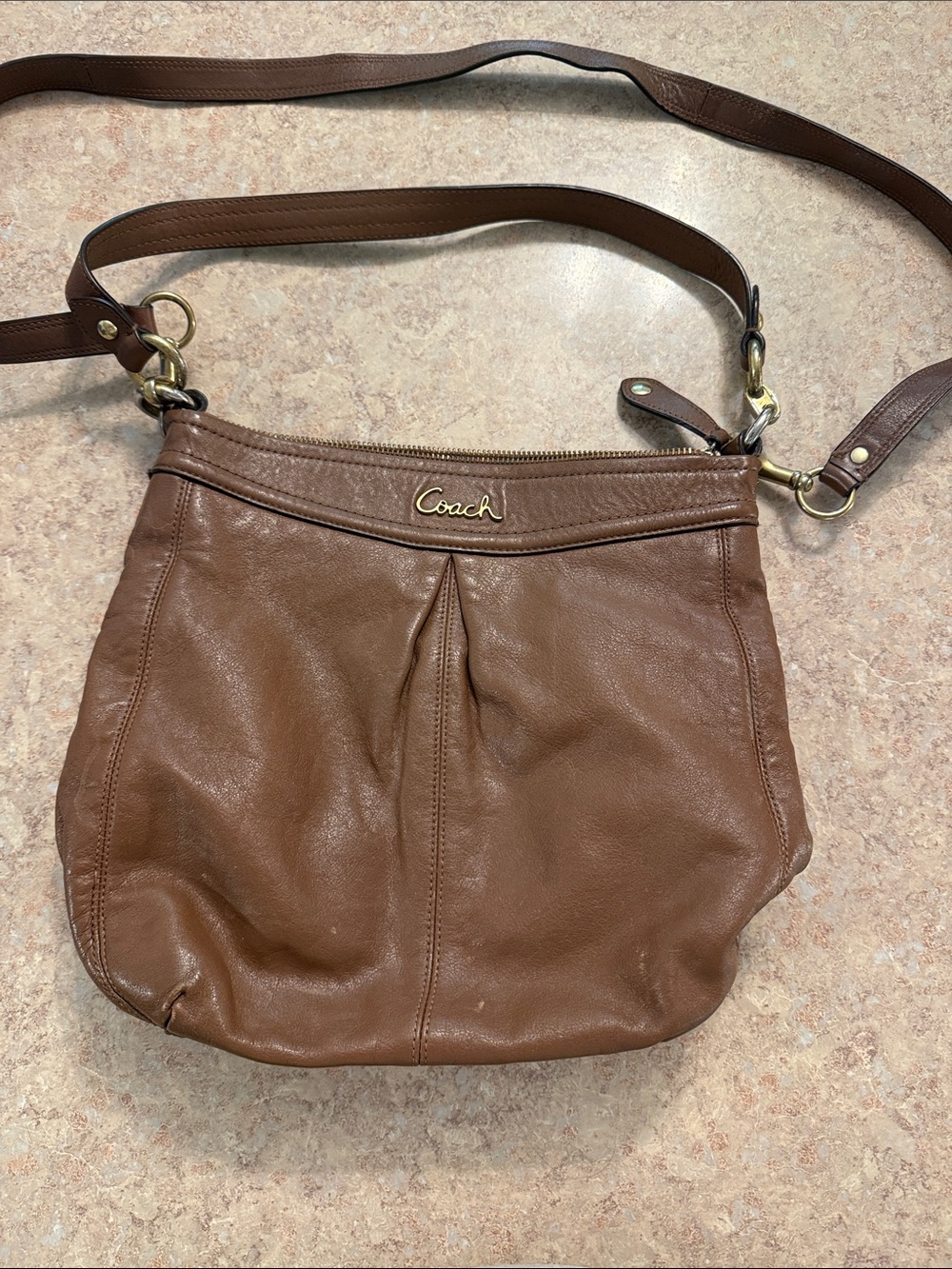 Y2K Vintage Coach Brown Leather Crossbody Bag
